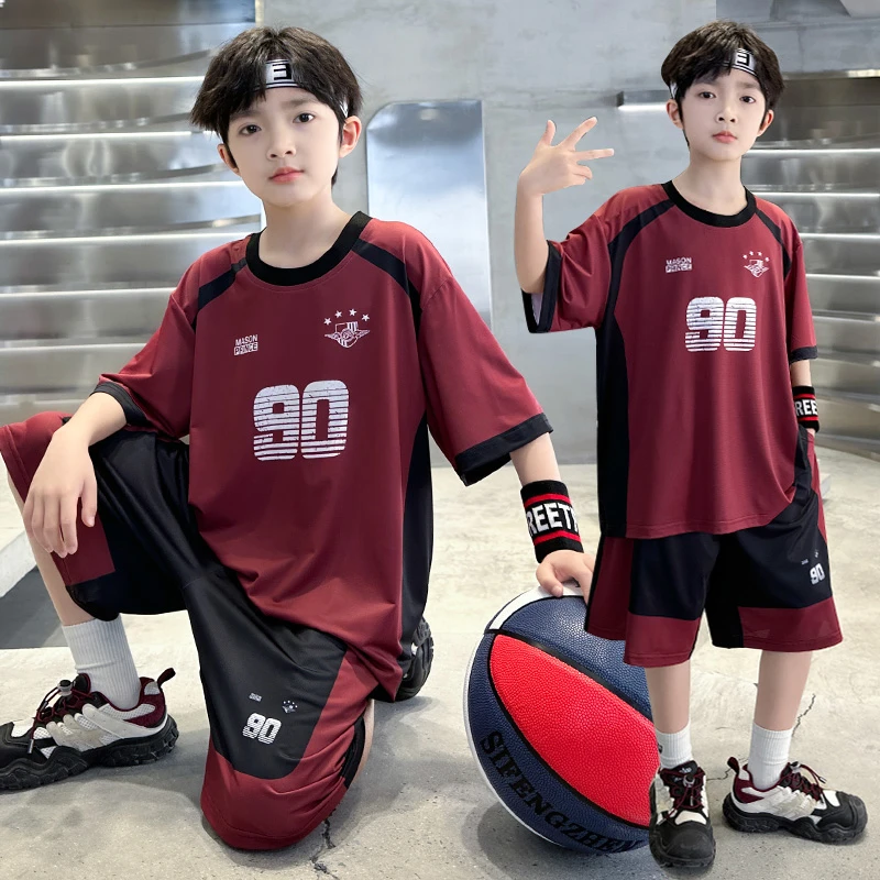 儿童装男童夏装速干套装2025新款夏季篮球服夏款运动背心中大童潮