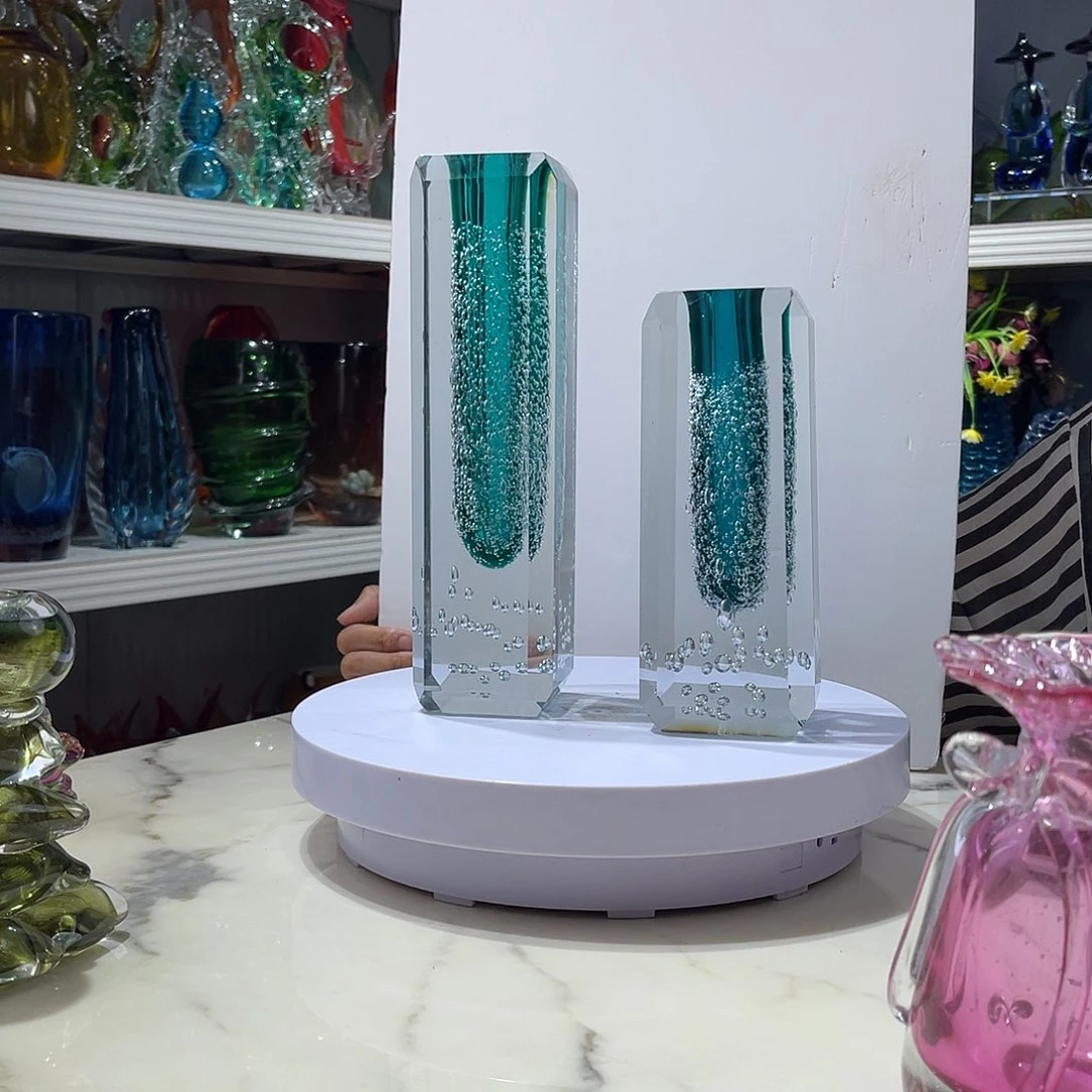 琉璃手工琉璃花器一组……