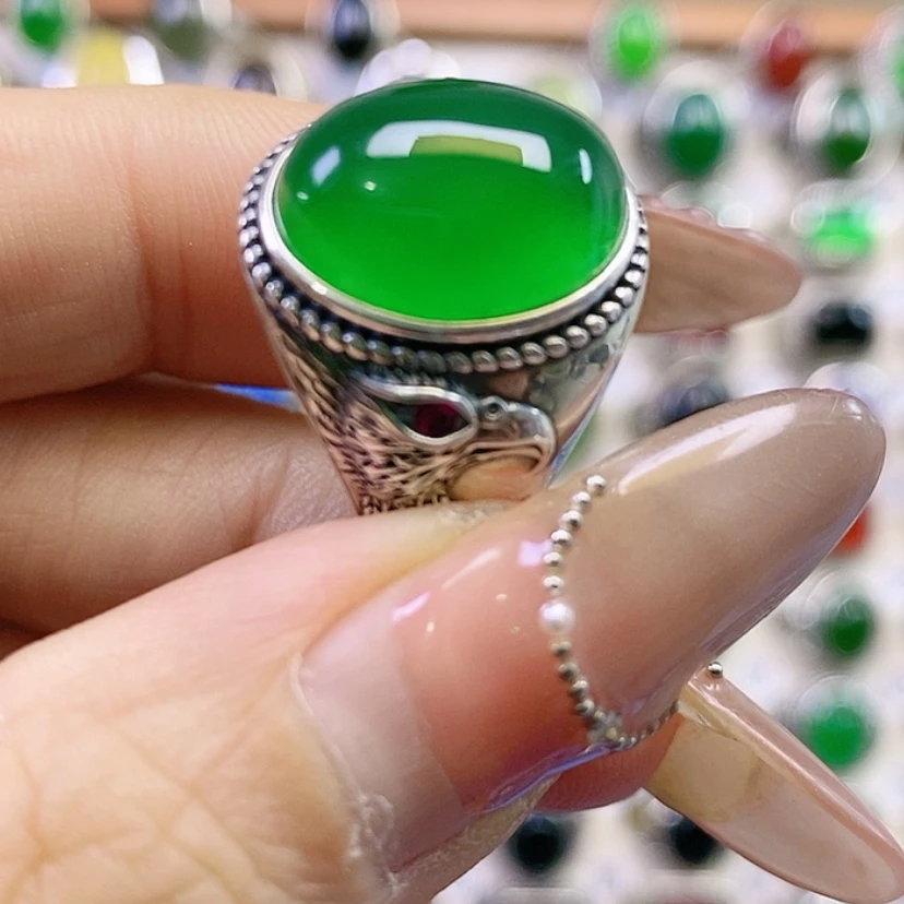 【闪购商品】玛瑙/玉髓戒指银S925镶嵌