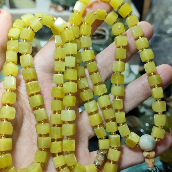 岫玉108粒手串款式项链两用未镶嵌