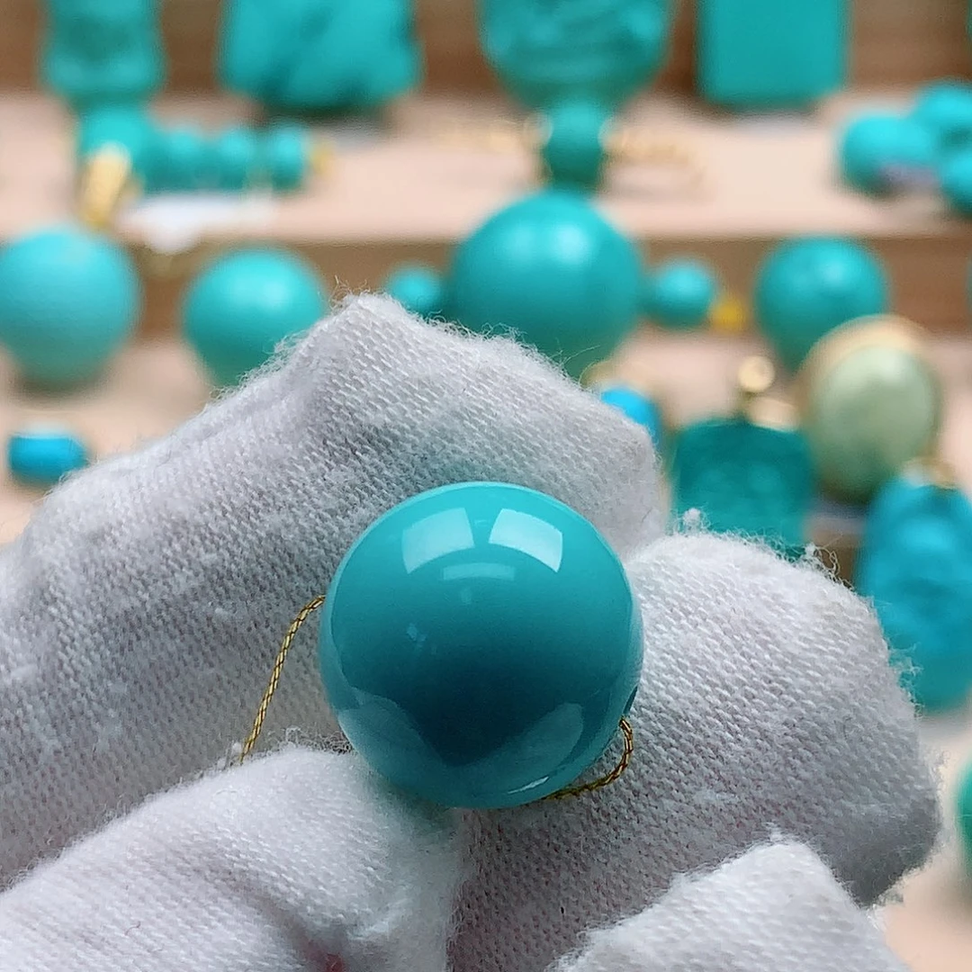 绿松石未镶嵌圆珠