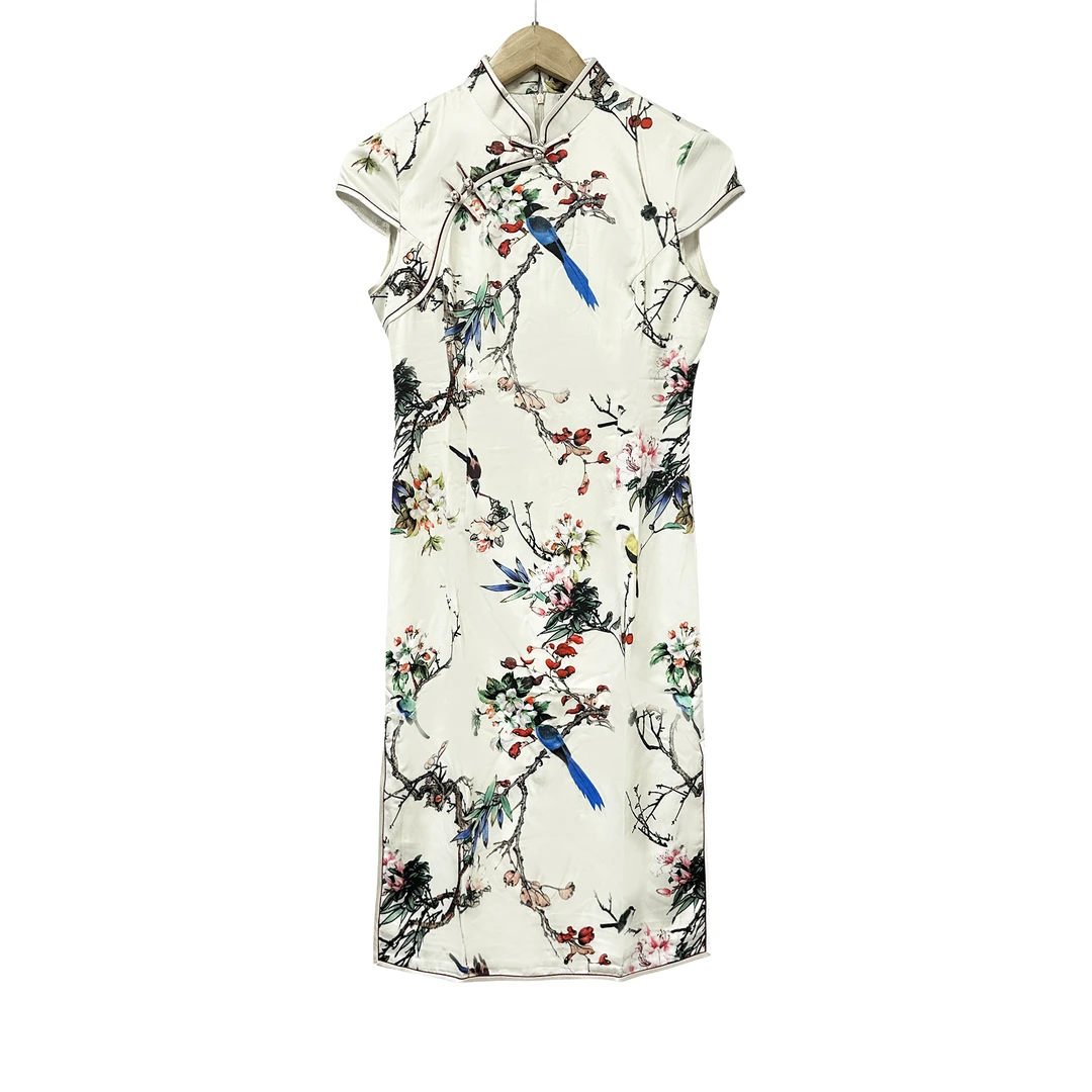 新中式！女士夏季国风印花减龄旗袍连衣裙F465