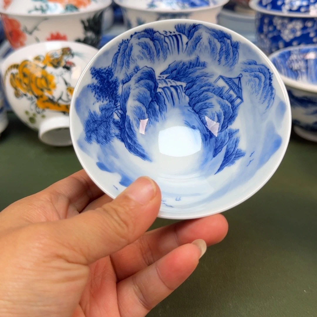 陶瓷景德镇纯手绘茶具圆圆239