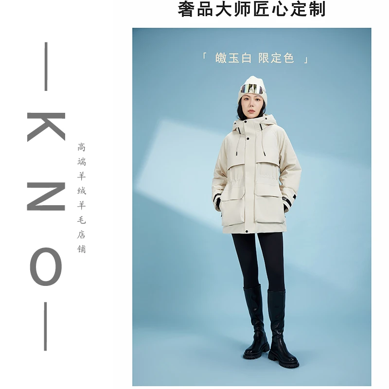 【KNO】冬季新款男女同款工装风连帽羽绒服