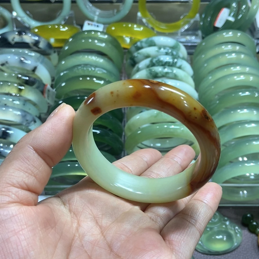 蛇纹石玉未镶嵌手镯56.6