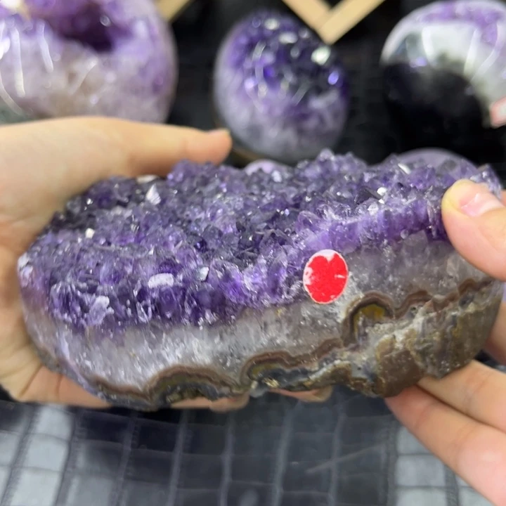 发饰水晶未镶嵌紫晶花盘