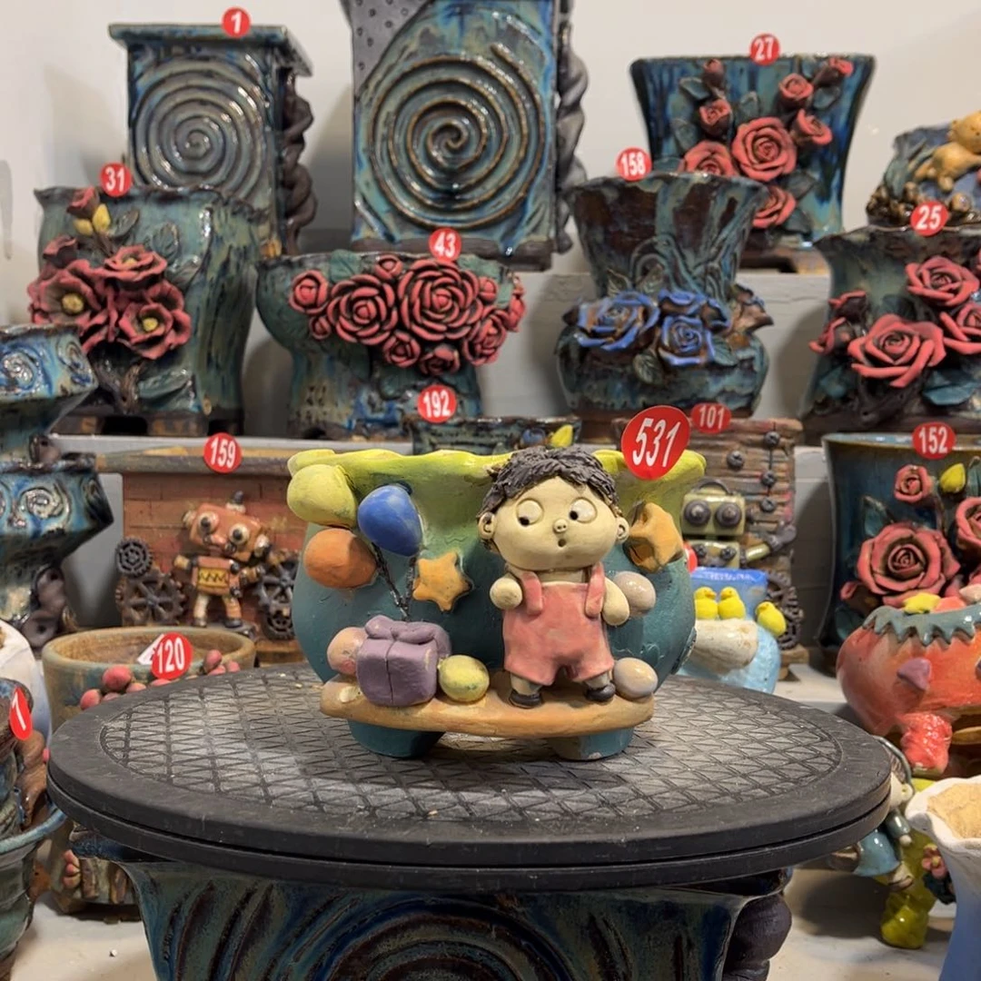 陶瓷微瑕531 号陶然花盆