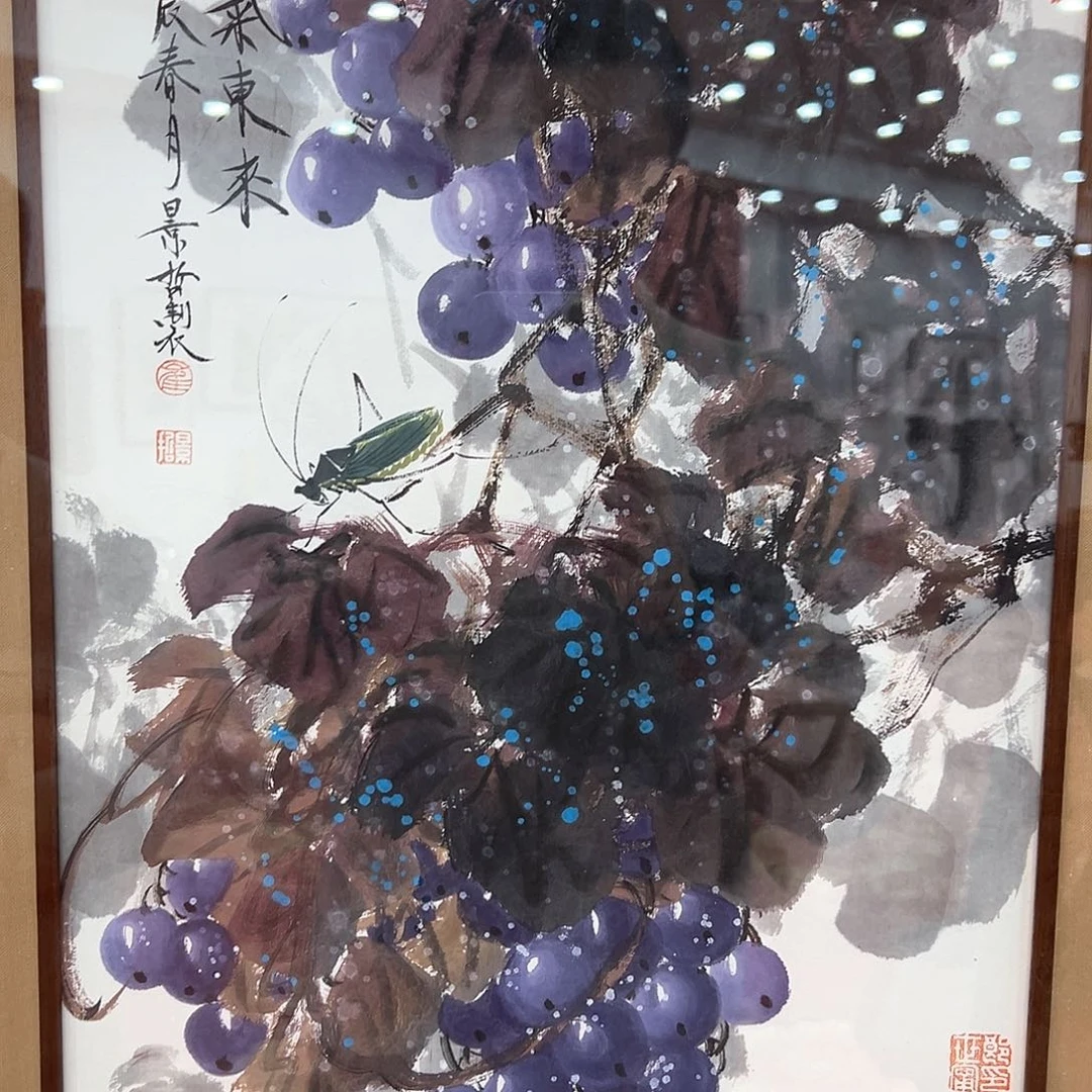 国画M**黄画家作品崔景哲作品原作