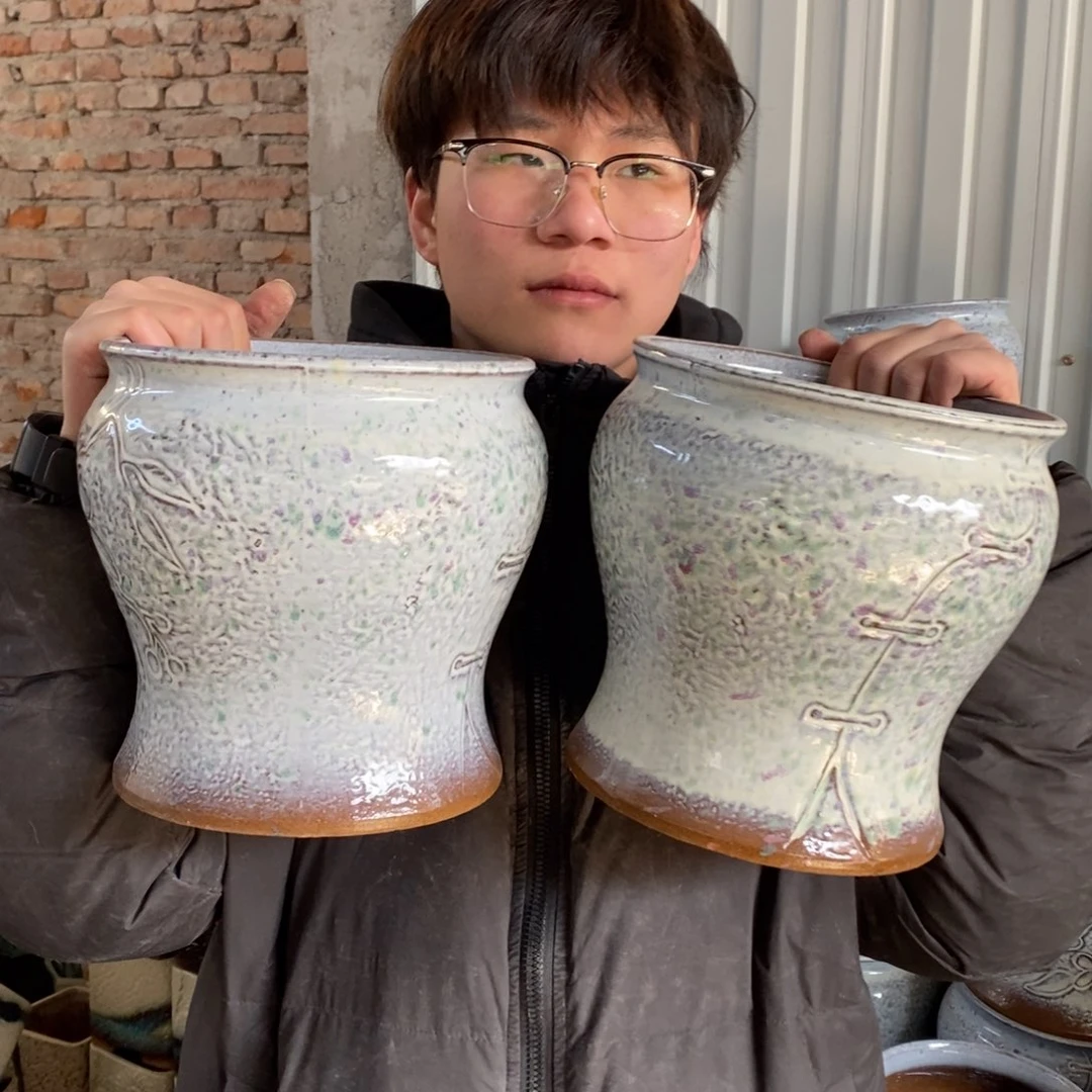 紫砂花盆瑕疵20/21f h h c c