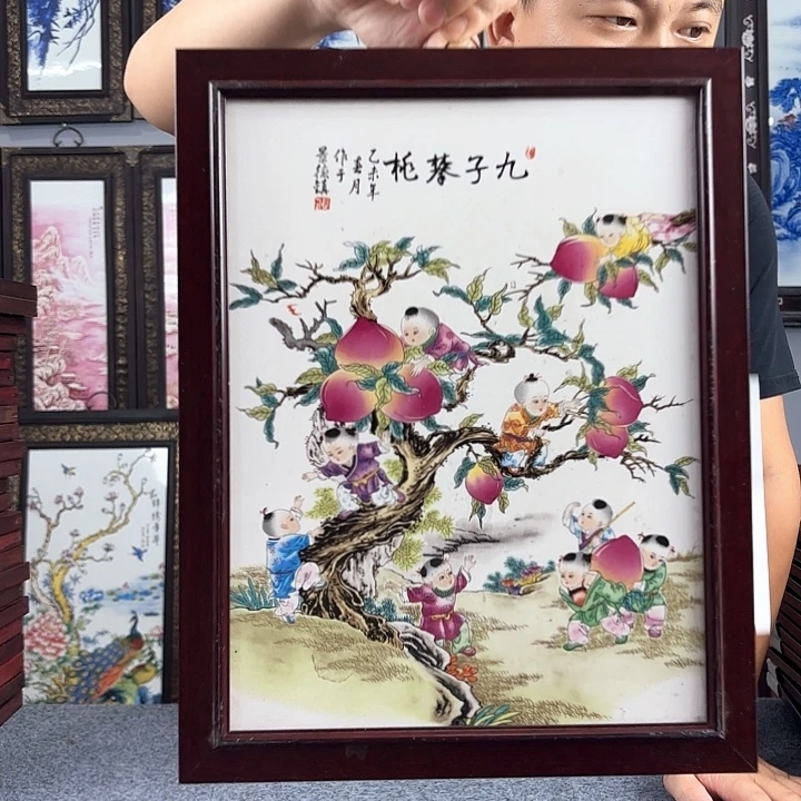 摆件景德镇瓷板画