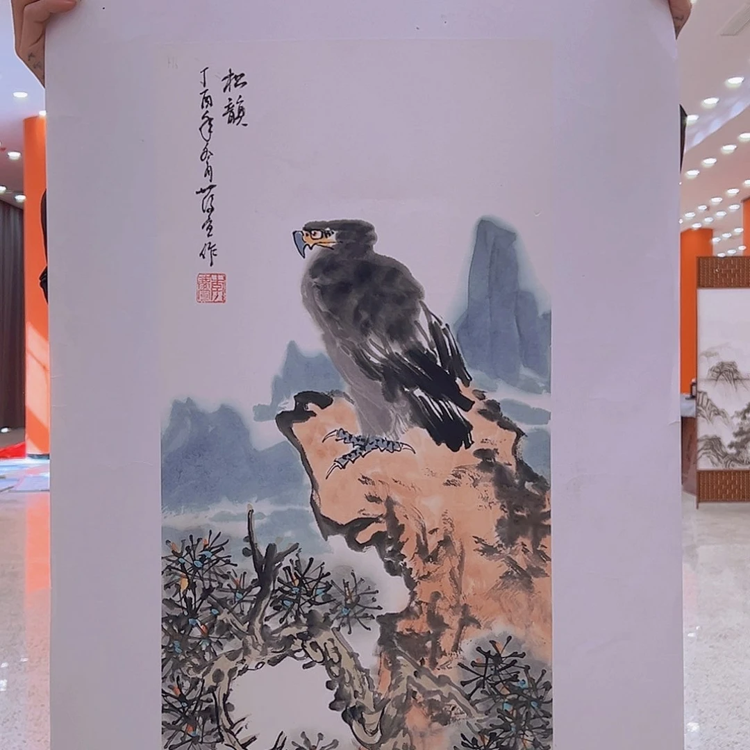 国画李庆宣老师原作证件合影视频授权