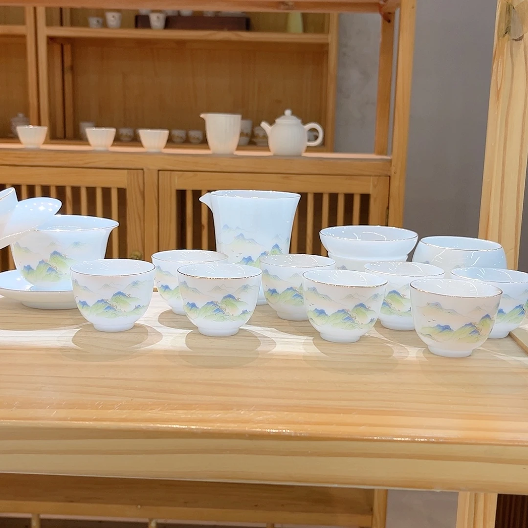 【御瓷斋】冰种玉瓷茶具套装