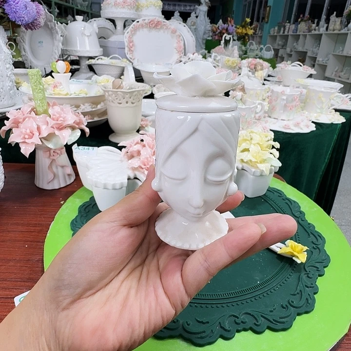 陶拍一发二牙签盒收纳花瓶