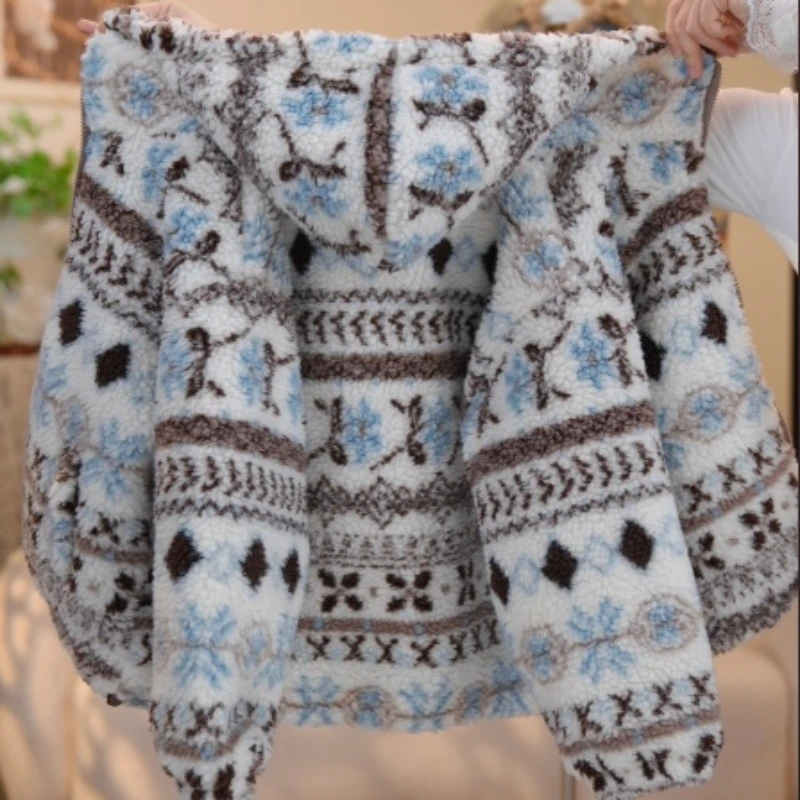 女童冬季菲尔岛棉服加绒加厚2025新款中大童时髦洋气韩版百搭加厚