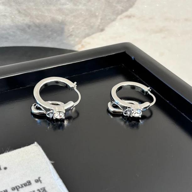 铜合金合成锆石耳饰 猪鼻子耳圈耳环EH3245