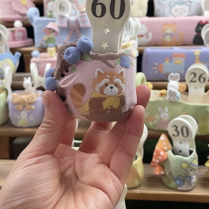 60…..手工手绘花盆