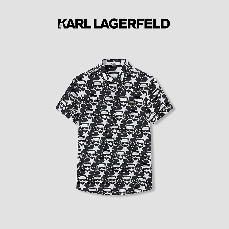 【官方男装】KARL LAGERFELD卡尔拉格斐夏季衬衫老佛爷1K1C30504376