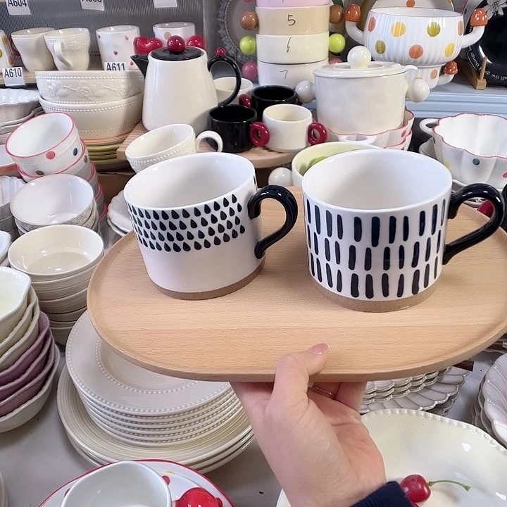 瓷片瑕疵特价陶瓷水杯