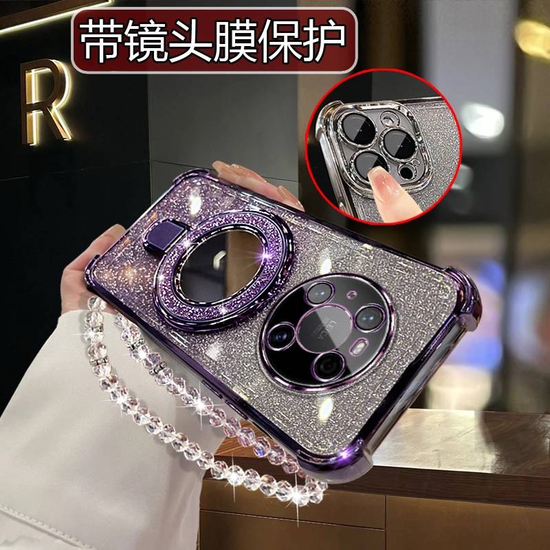 适用华为Mate40Pro手机壳女潮新款电镀m40por全包NOH曲屏AN00外壳