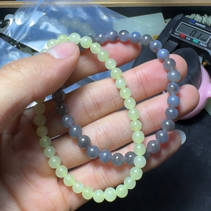 和田玉未镶嵌手串卡5到6珠子