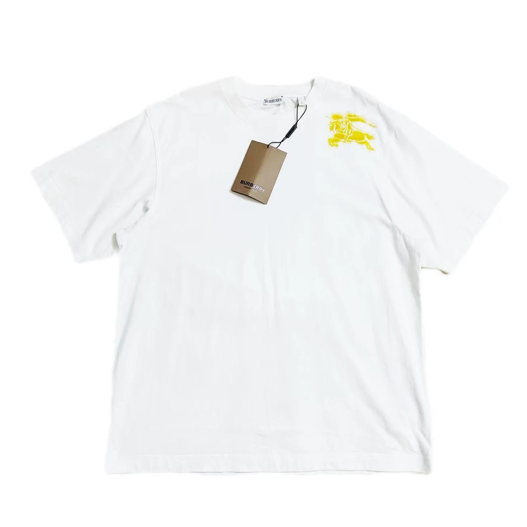99新 BURBERRY/博柏利 burberry新款白色战马标短袖L码