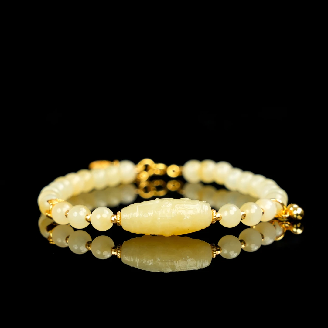 预售-新疆和田玉糖暖白九眼手链多样发发一件