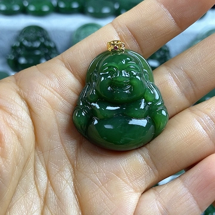 吊坠(不含链)未镶嵌和田玉（碧玉）
