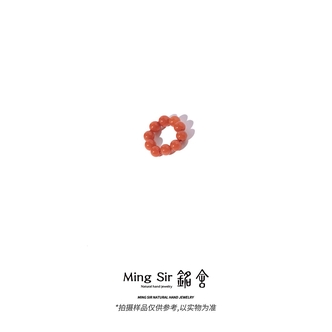 【铭舍】天然南红玛瑙小跑环