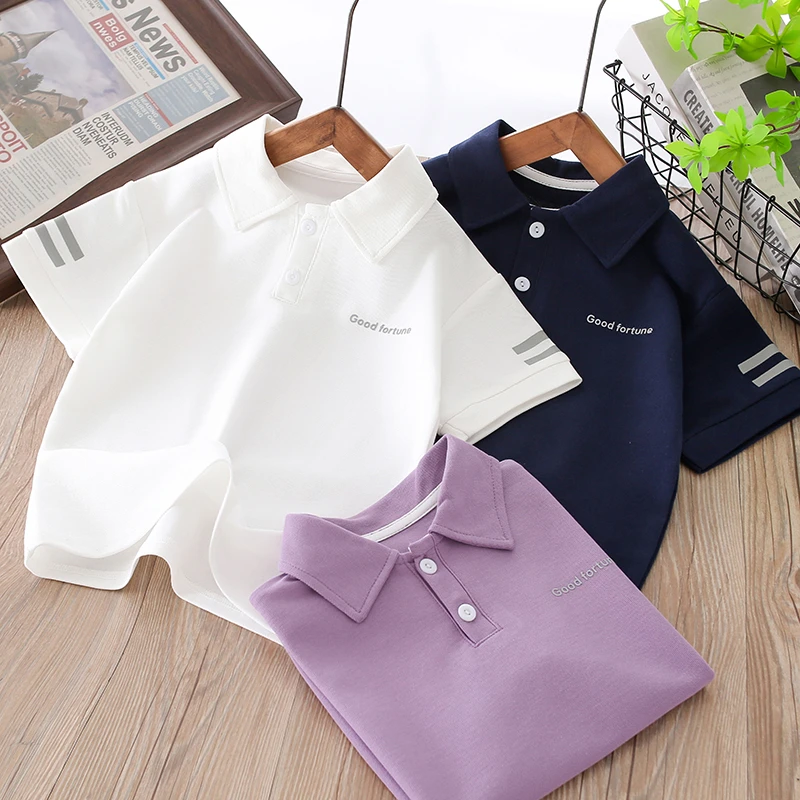 男童短袖T恤衫夏装2025新款儿童薄款翻领POLO衫帅气男孩YH