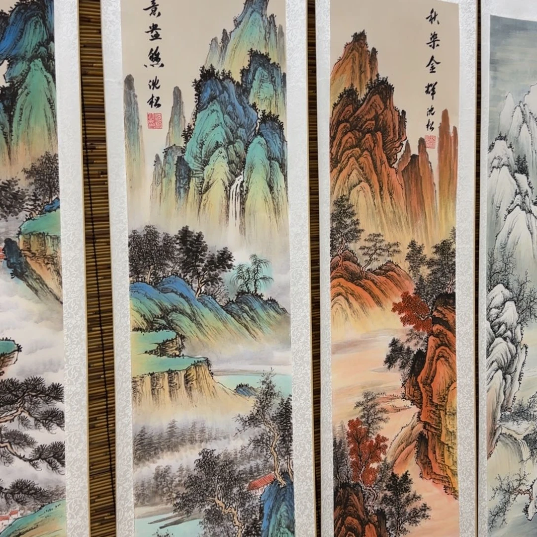 梦***家国画QB四幅一套作品！带证书！只限一单