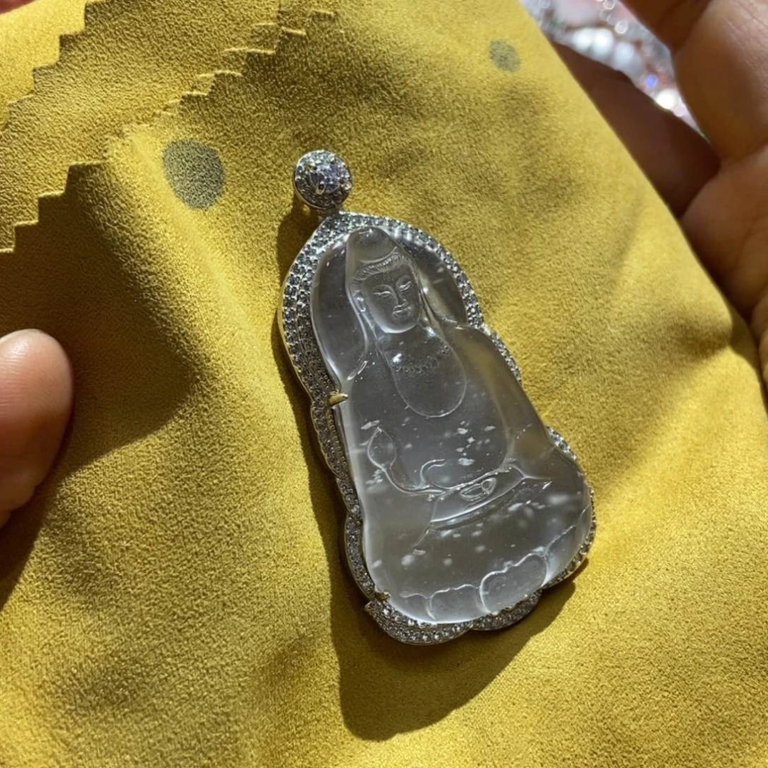 *****石英质玉银S925镶嵌颈饰