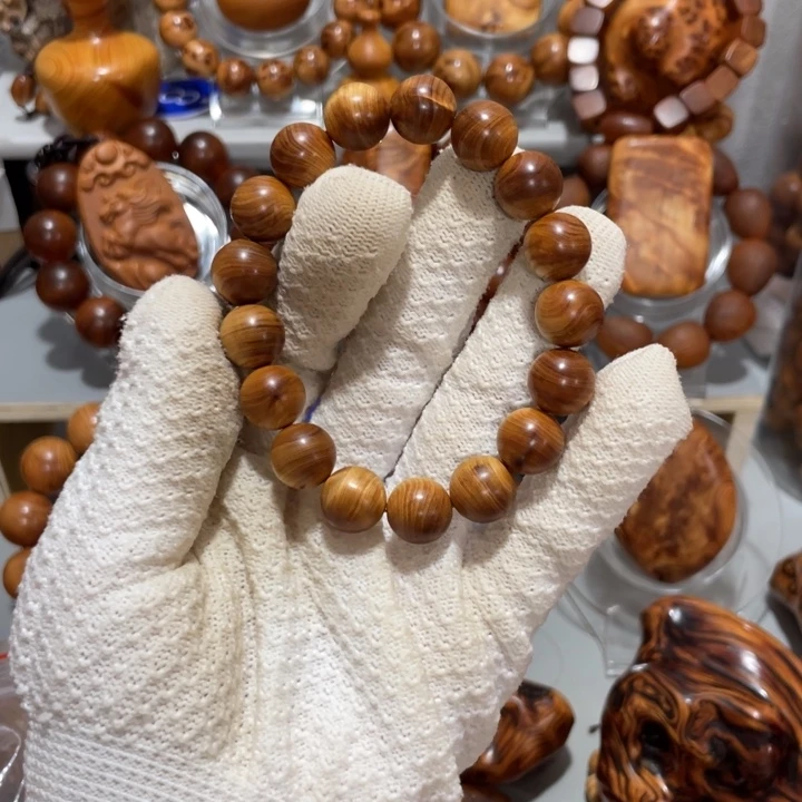 柏木太行崖柏骨料1.2手串，花果甜香