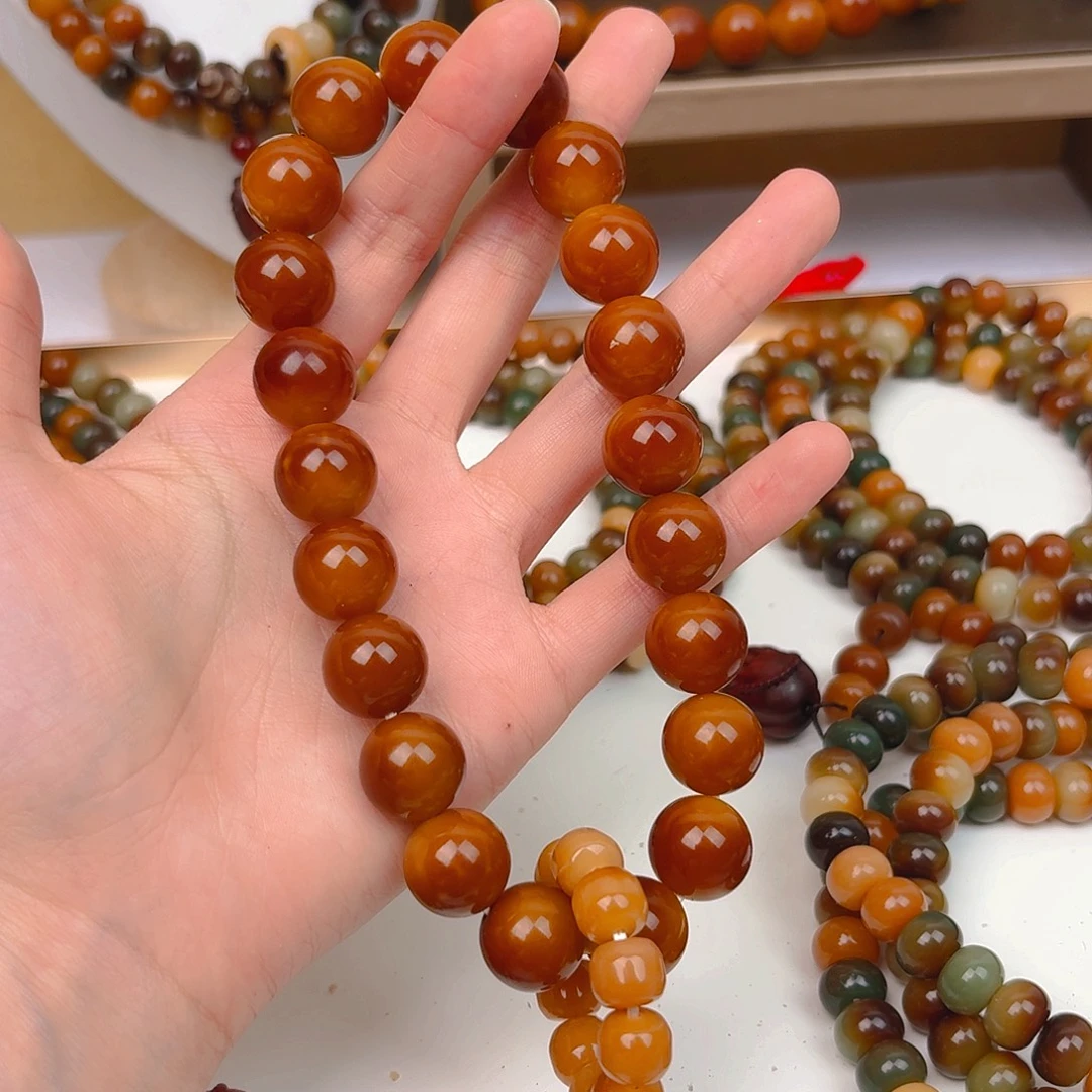 吊坠菩提根/象牙果深色栗子大手持