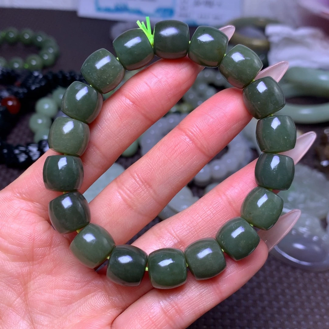 和田玉未镶嵌手串卡12