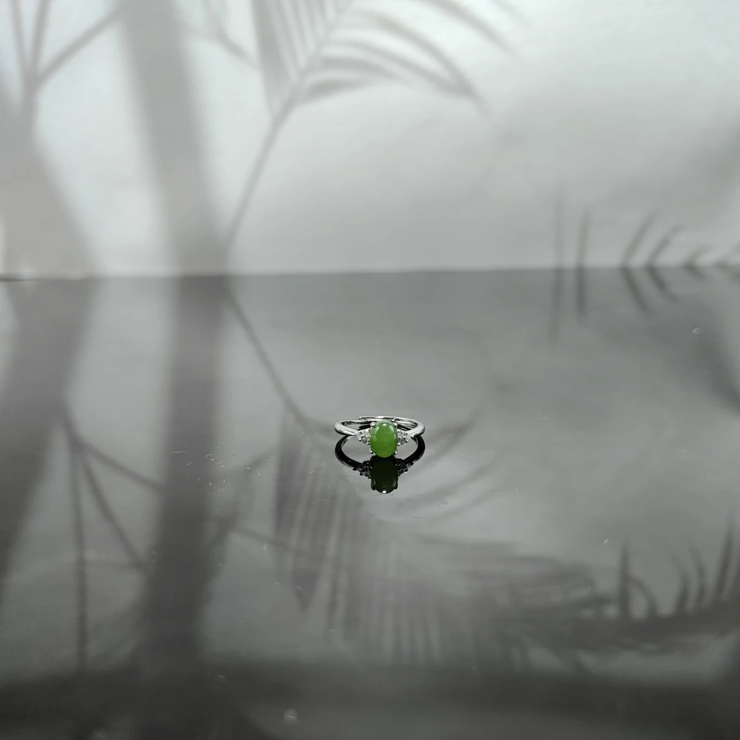 N和田玉碧玉戒指3089