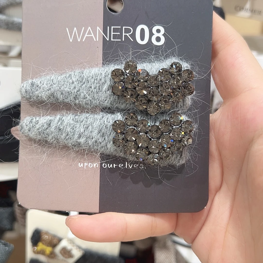 皮质铁合金爱心钻掰掰夹