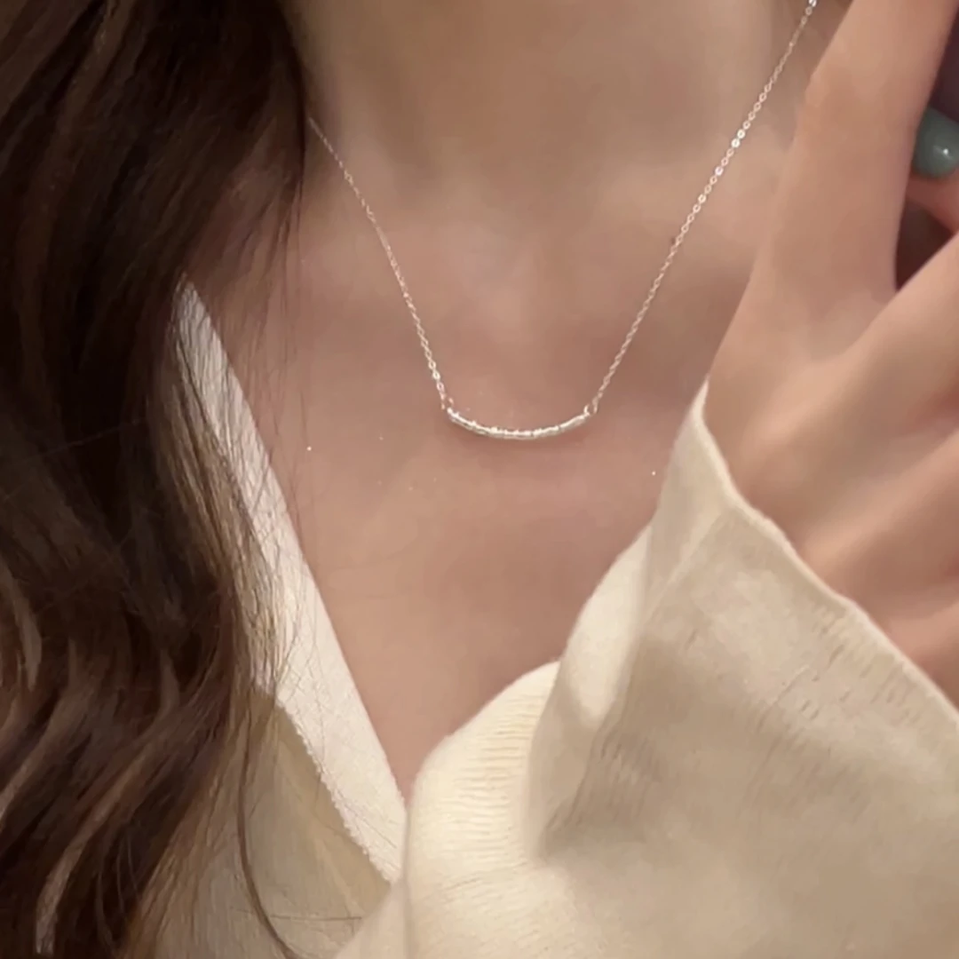 钛钢项链 国风简约竹节项链爆款轻奢小众高级锁骨链