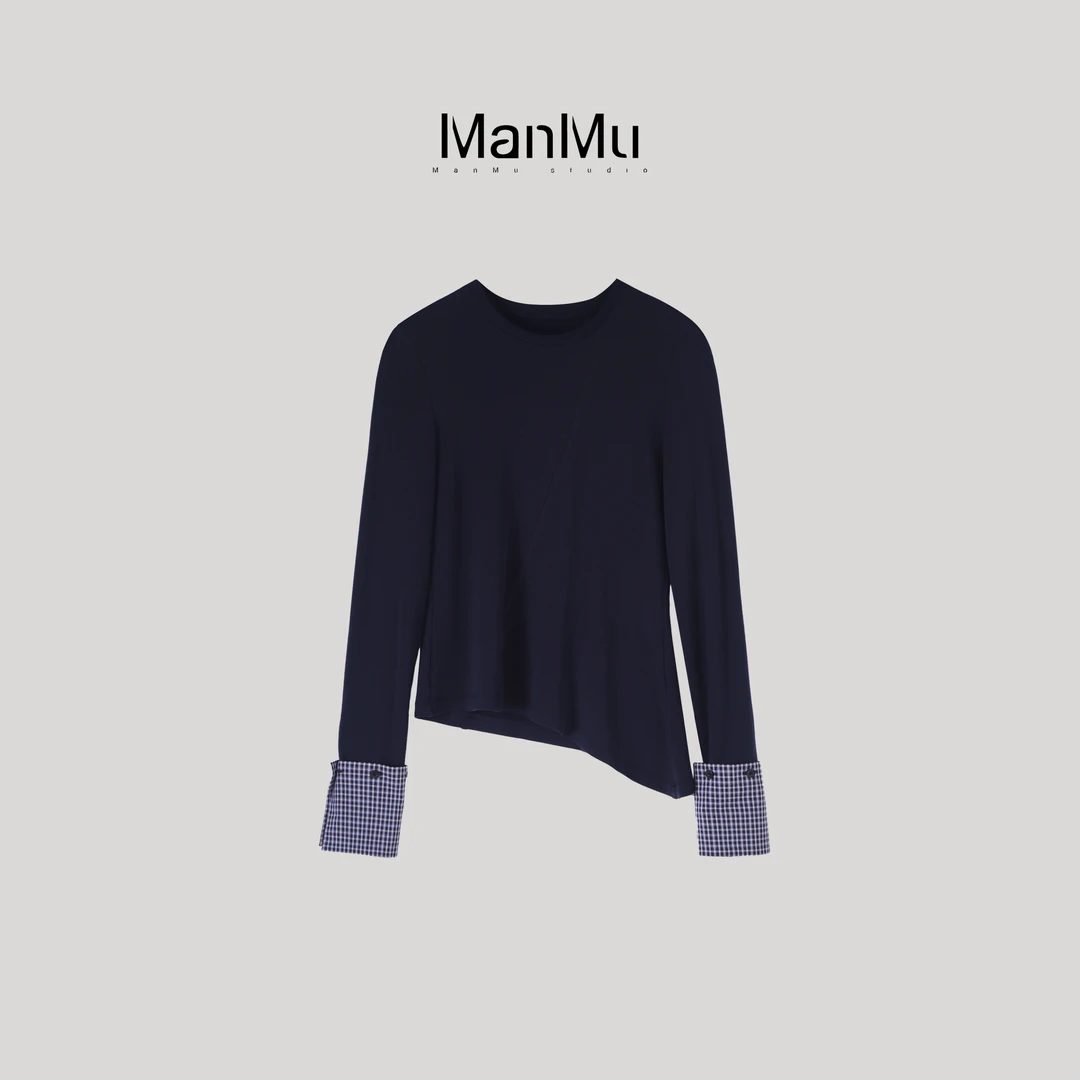 满目ManMu 【张琪专属】高级定制秋冬百搭兰精天丝绵羊毛打底350601