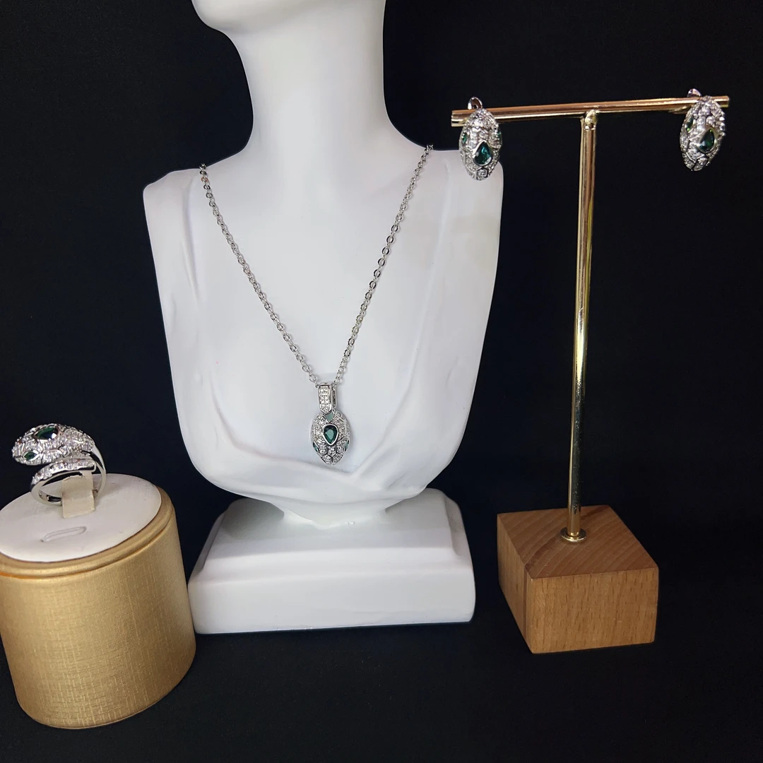 铜合金锆石项链 哈尼西牧时尚百搭三件套#0008583