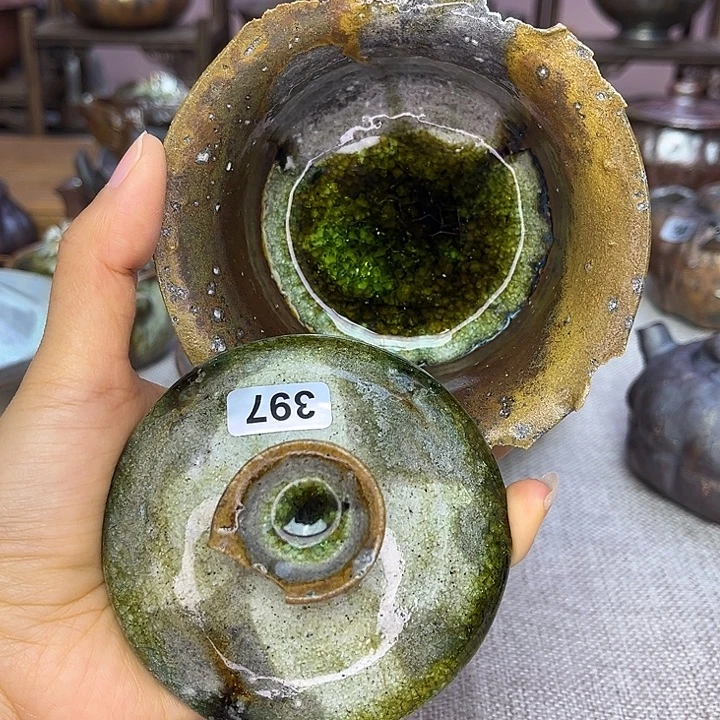 裸柴烧陶瓷手工茶器