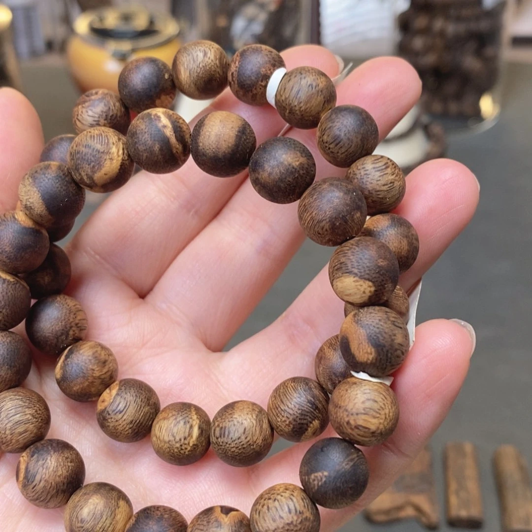 木奇楠老料树丁疤痕圆形单圈11mm多样发一条