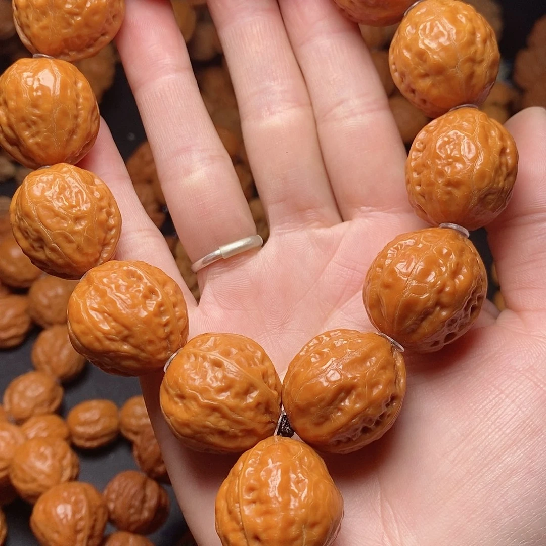 【闪购商品】文玩核桃吊坠没***花水晶皮23
