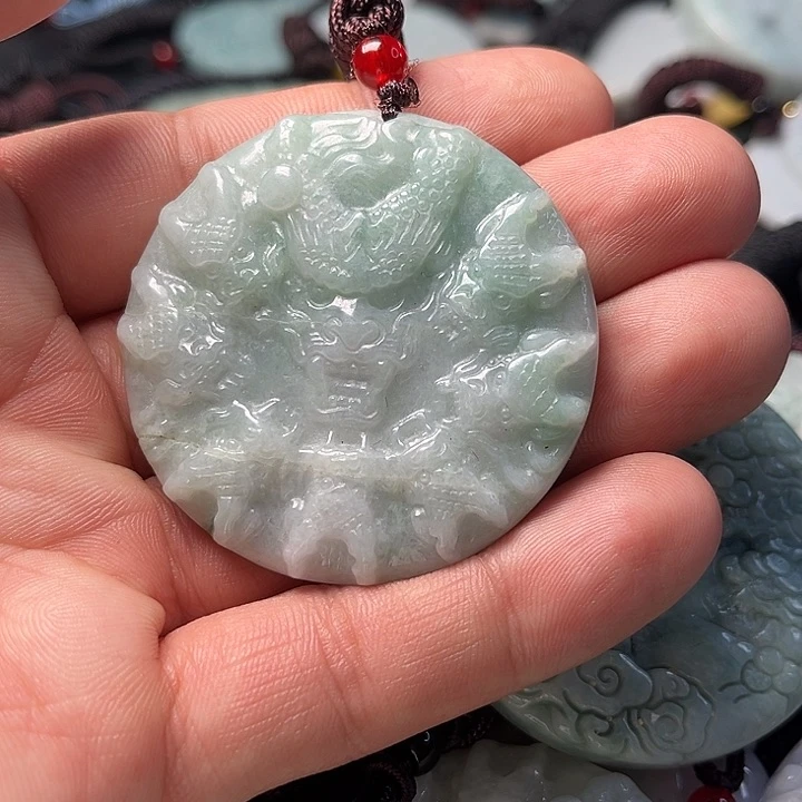 翡翠颈饰未镶嵌天然緬甸翡翠掛件