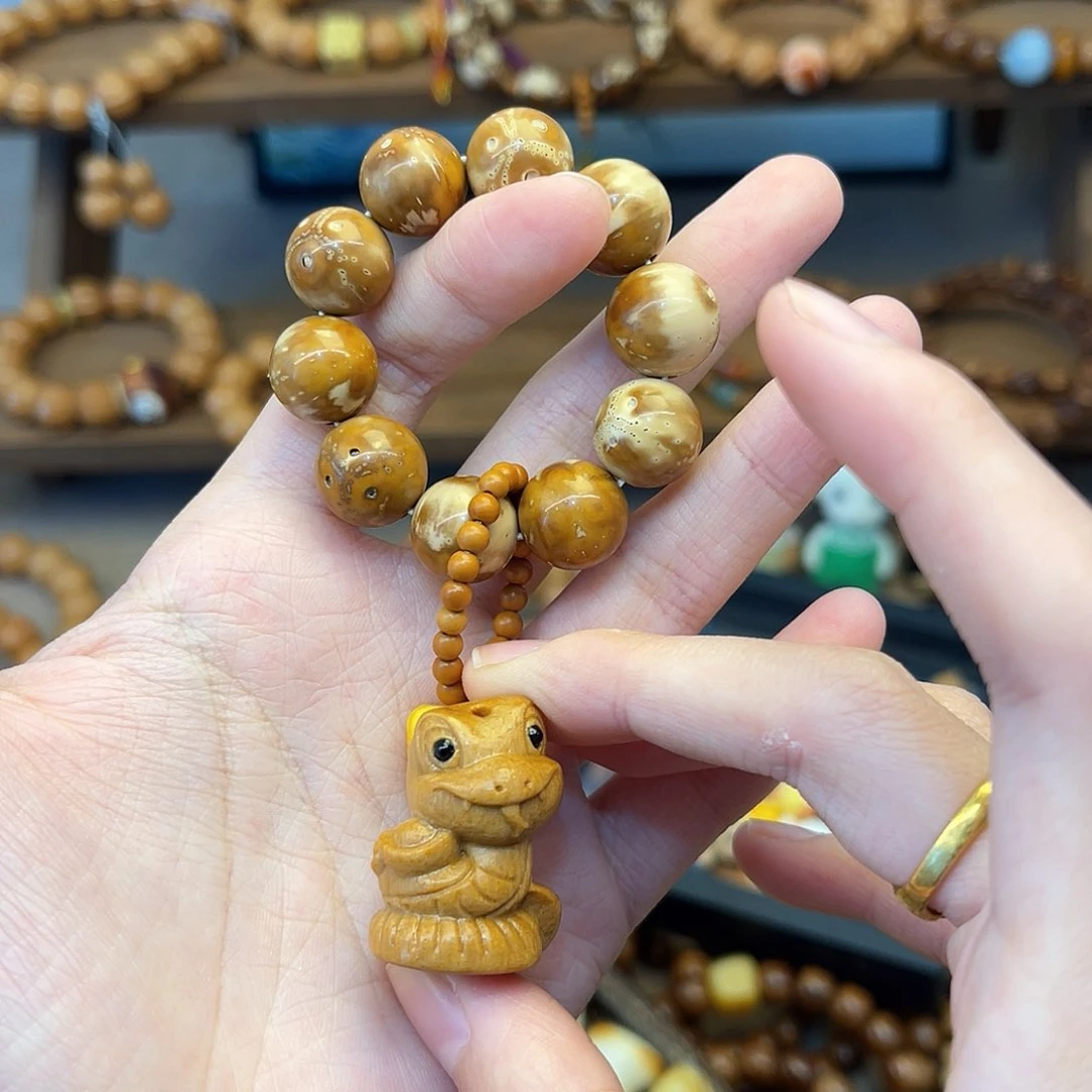 紫金鼠手串姗***到手捻小蛇