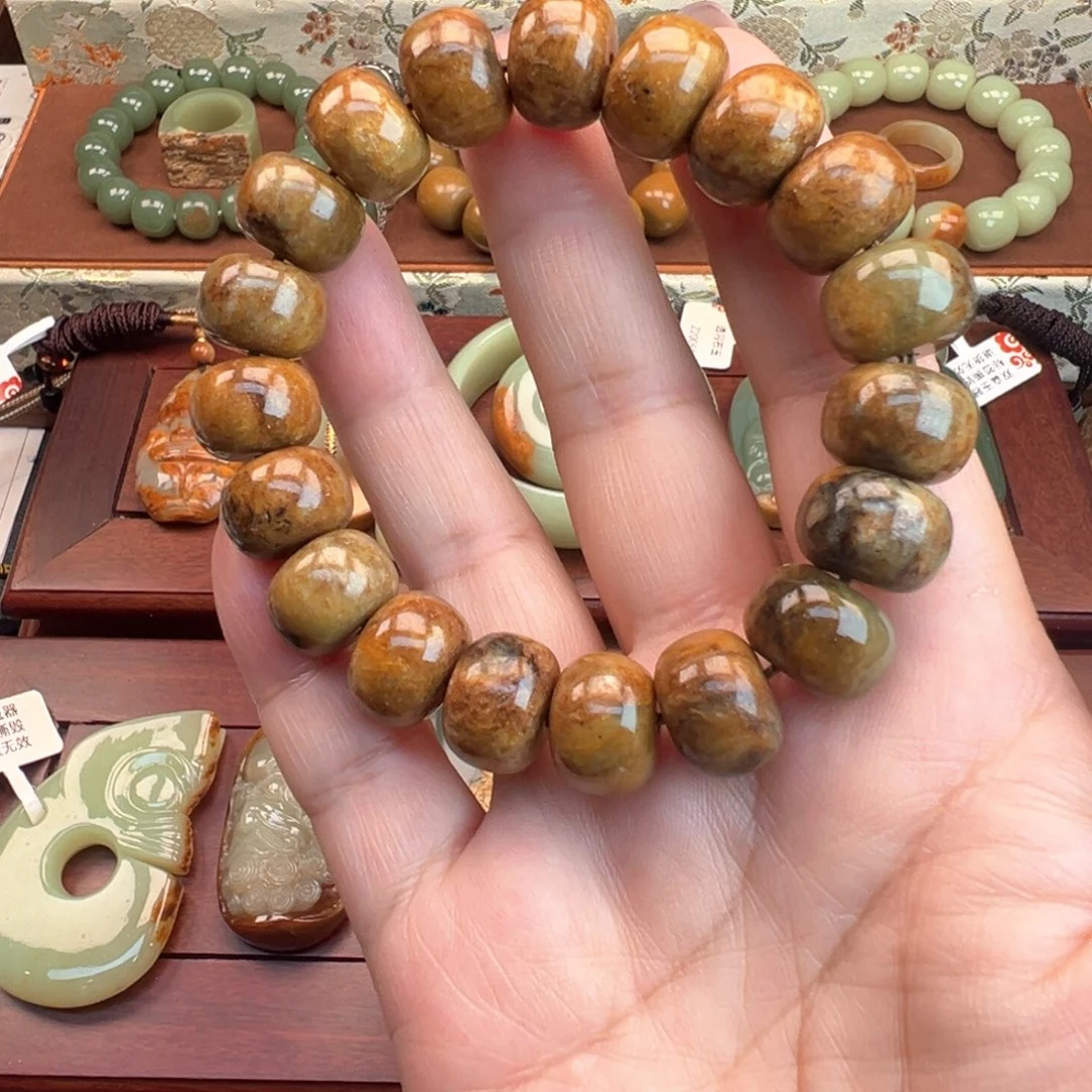 岫岩河磨玉（透闪石质玉）未镶嵌手链