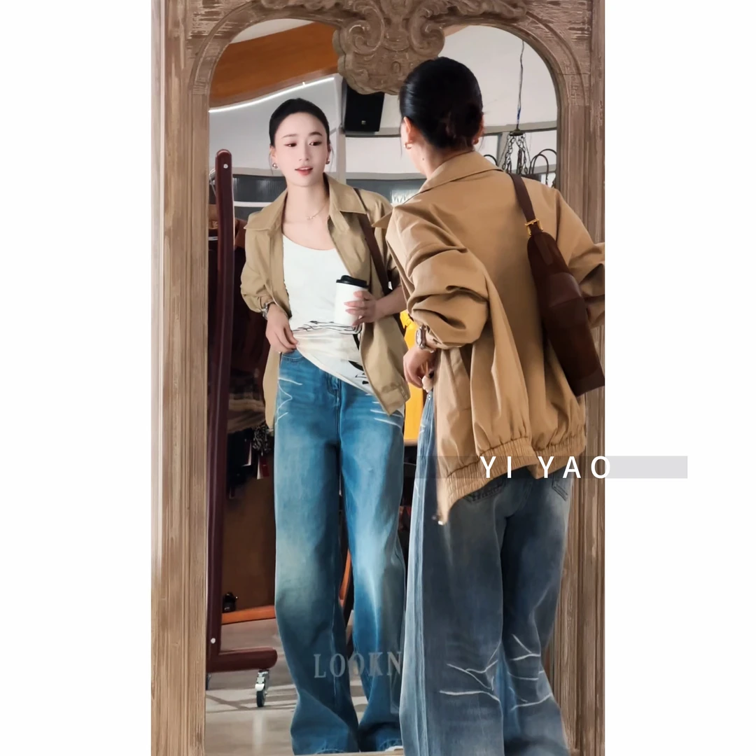 【亦瑶定制】猫爪裤/牛仔裤 春季新款高端时尚休闲潮流款5CKDD8295