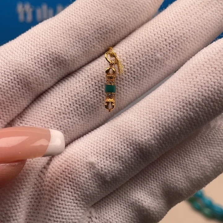 绿松石18K金镶嵌珠宝奇石