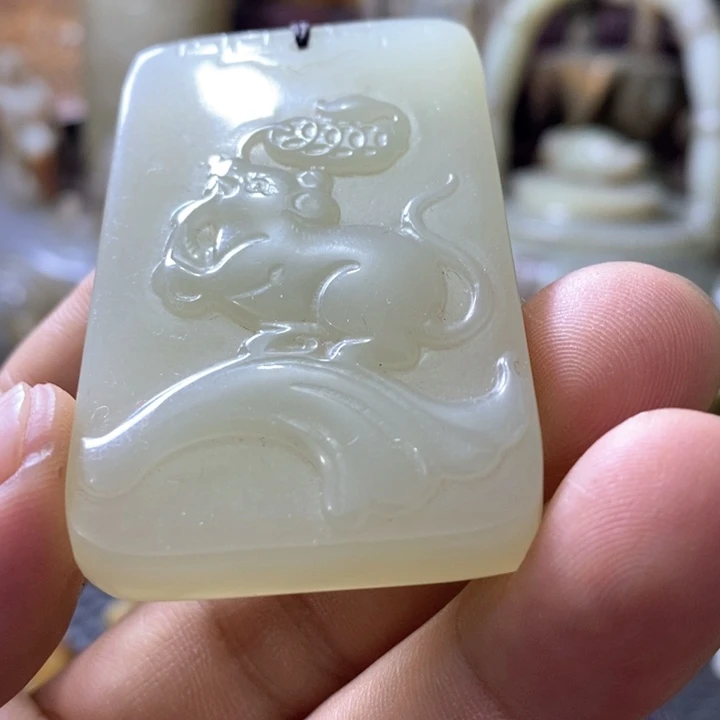 和田玉（糖玉）22K金镶嵌手链