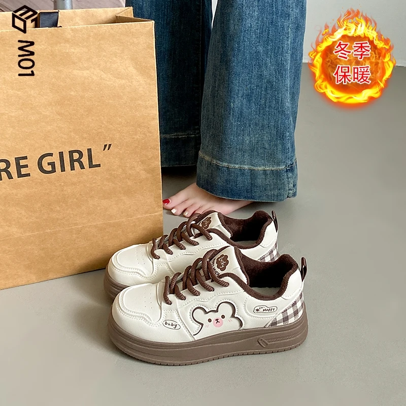 M01踩屎感女鞋2025秋冬季新款复古时尚加绒保暖轻便软底休闲棉鞋