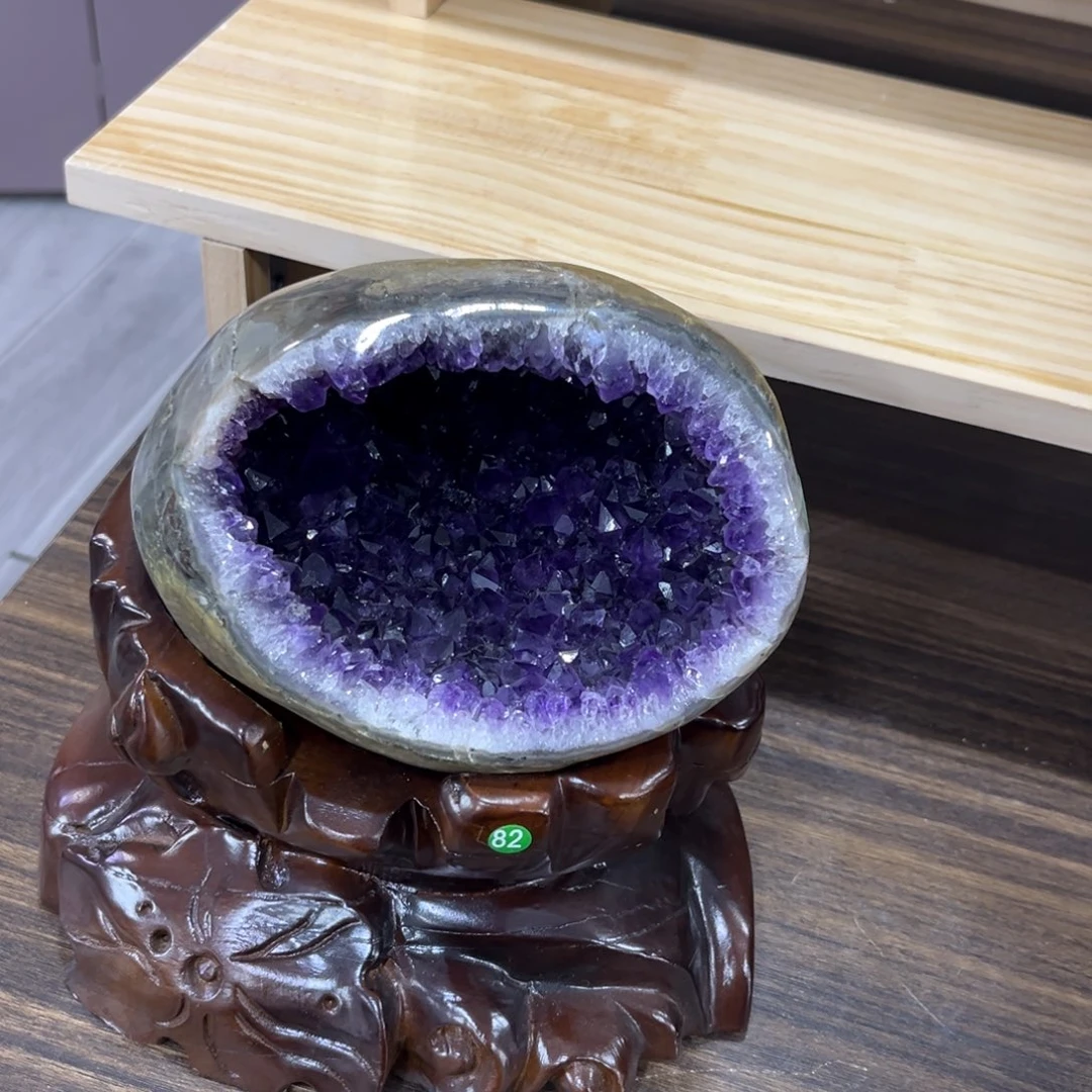 摆件紫晶未镶嵌水晶